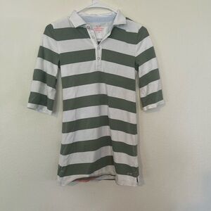 Vineyard Vines Girls Green White Striped Cotton
Polo Midi Shirt Dress Medium